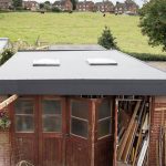 An insulated rubber roof on a garage in Staffordshire