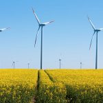 Wind turbines in Staffordshire England