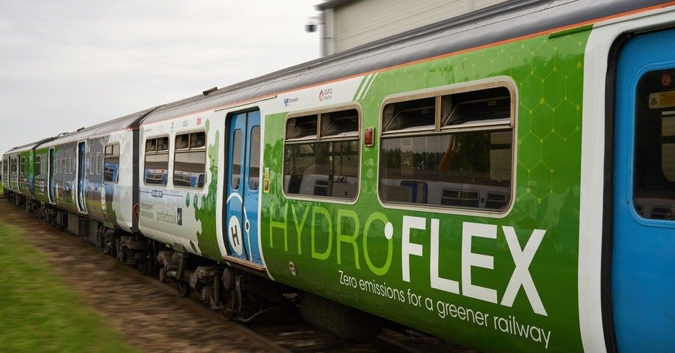 Hydrogen-powered trains like Hydroflex are emissions free - provided their hydrogen comes from a renewable source. Picture: University of Birmingham.