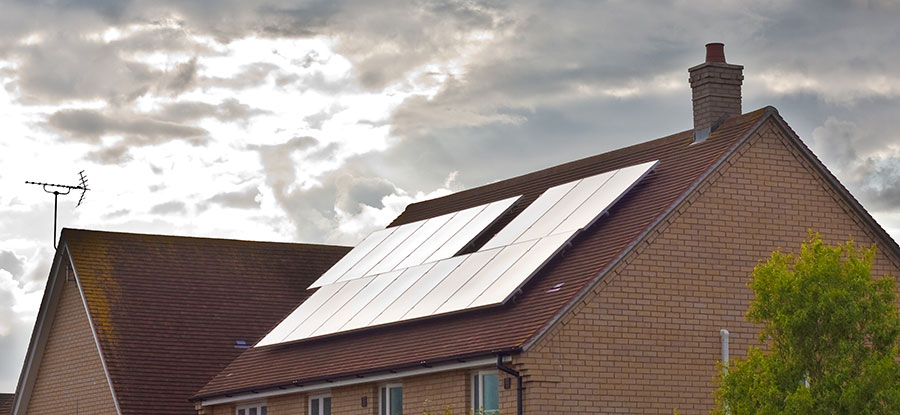 Solar Panels on a house