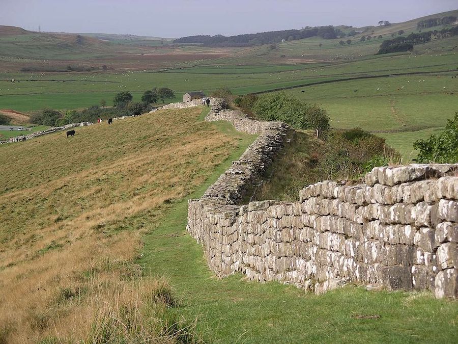 View along Hadrians Wall