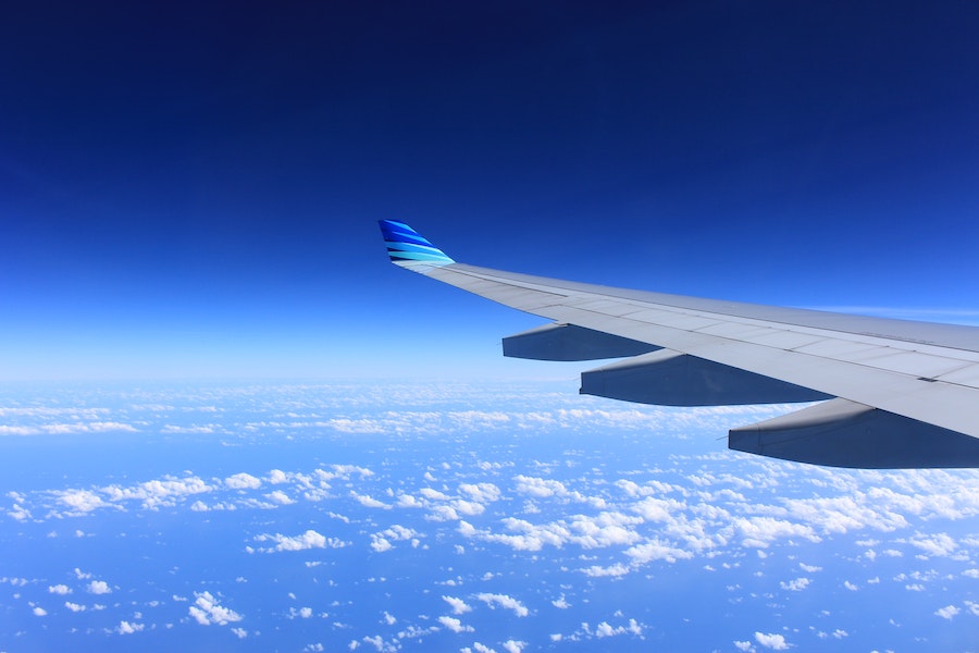 Airlane in the sky