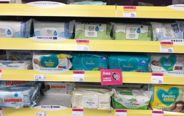 Facing a ban next year - wet wipes containing plastic.