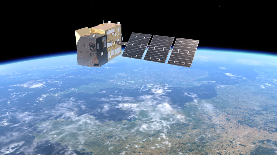 The British-built satellite taking the climate change battle into space. Picture supplied by the European Space Agency (ESA).