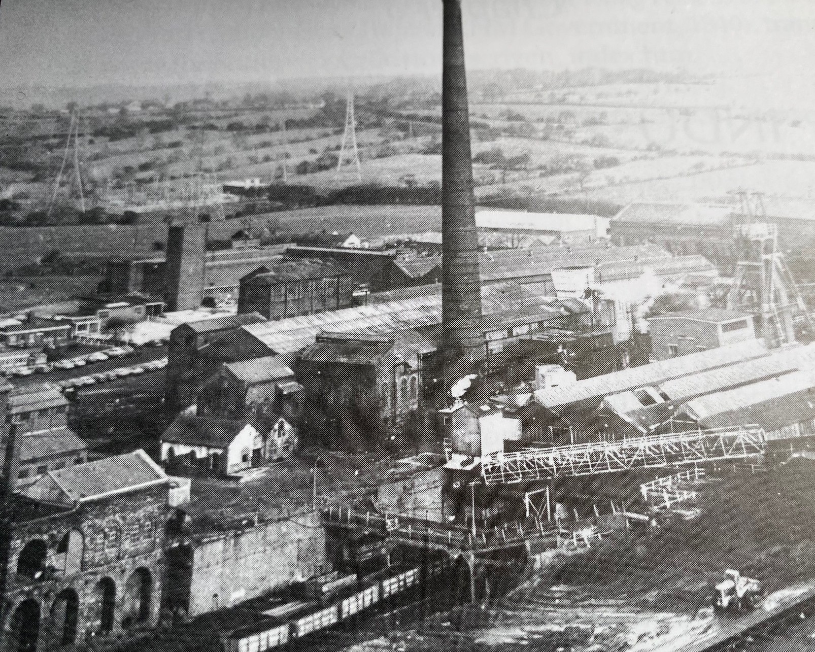 An old photograph of Chatterley Whitfield Colliery