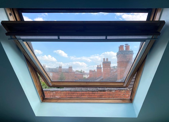 A window of opportunity - open your top-floor roof windows to allow trapped hot air to rise and escape from the house. Picture: John Butterworth